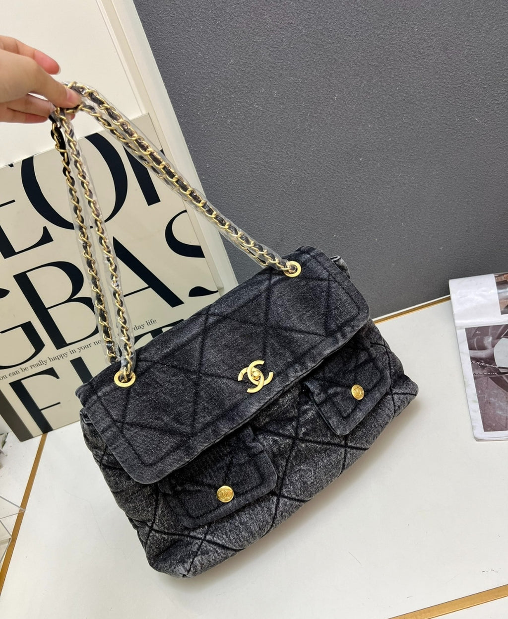 Sac à main en jean CHANEL