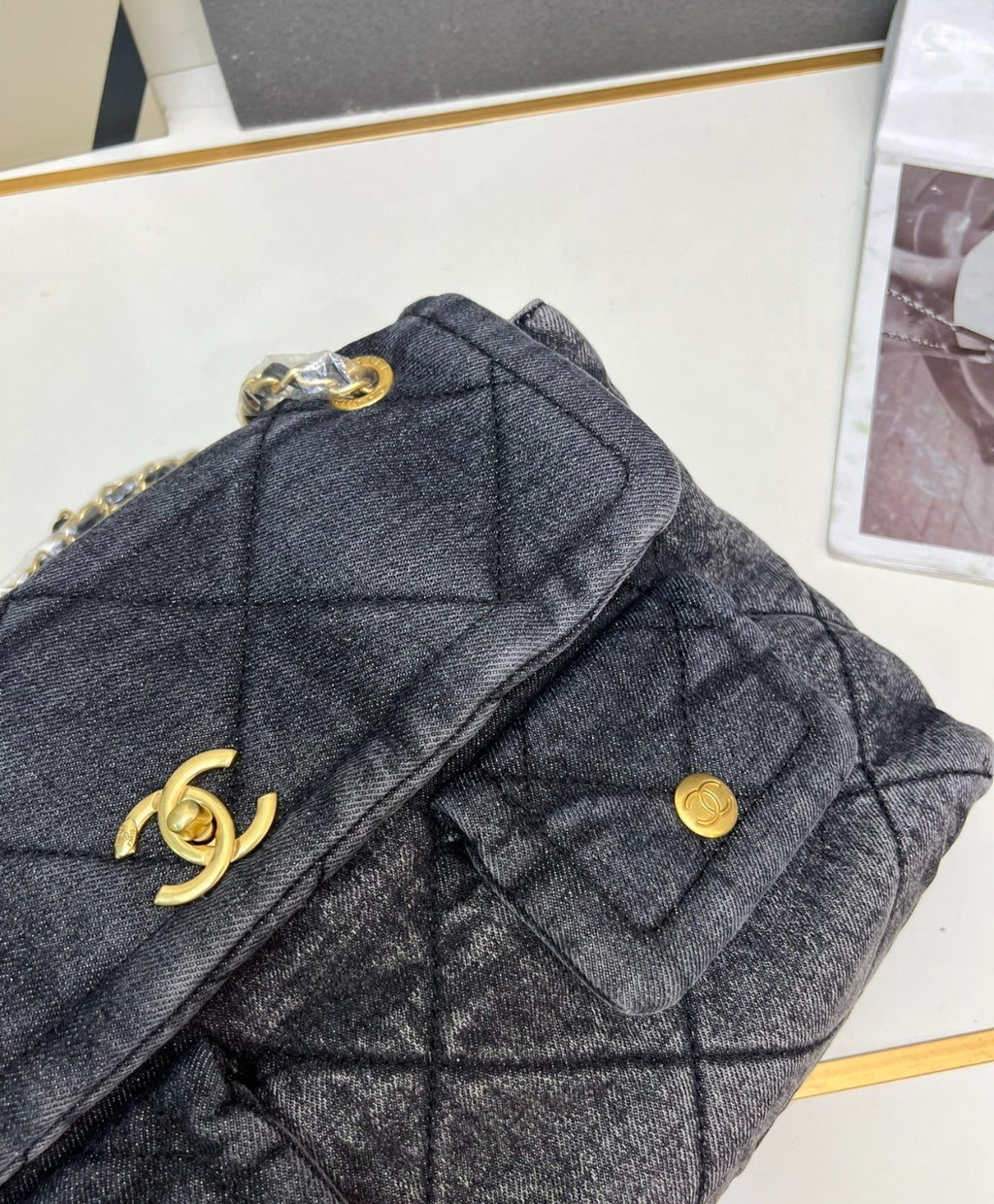 Sac à main en jean CHANEL