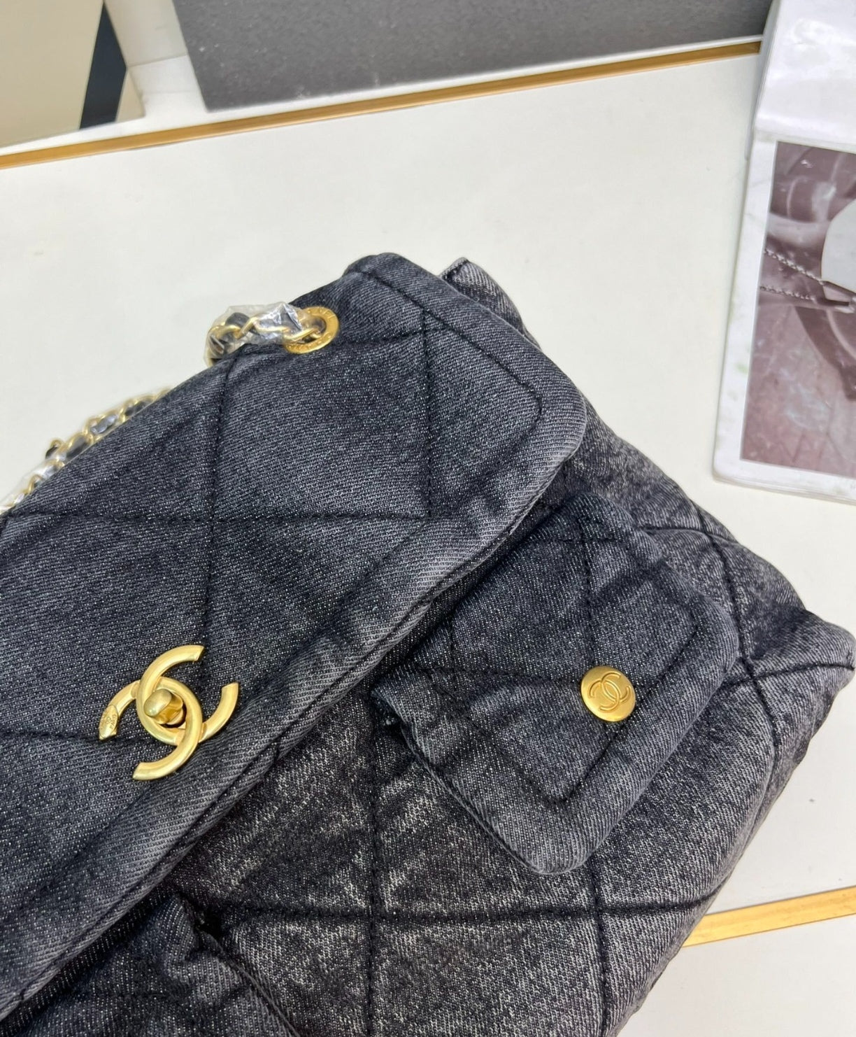 Sac à main en jean CHANEL