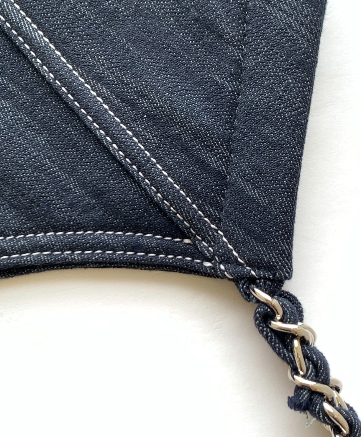 Sac à main en jean brodé CHANEL