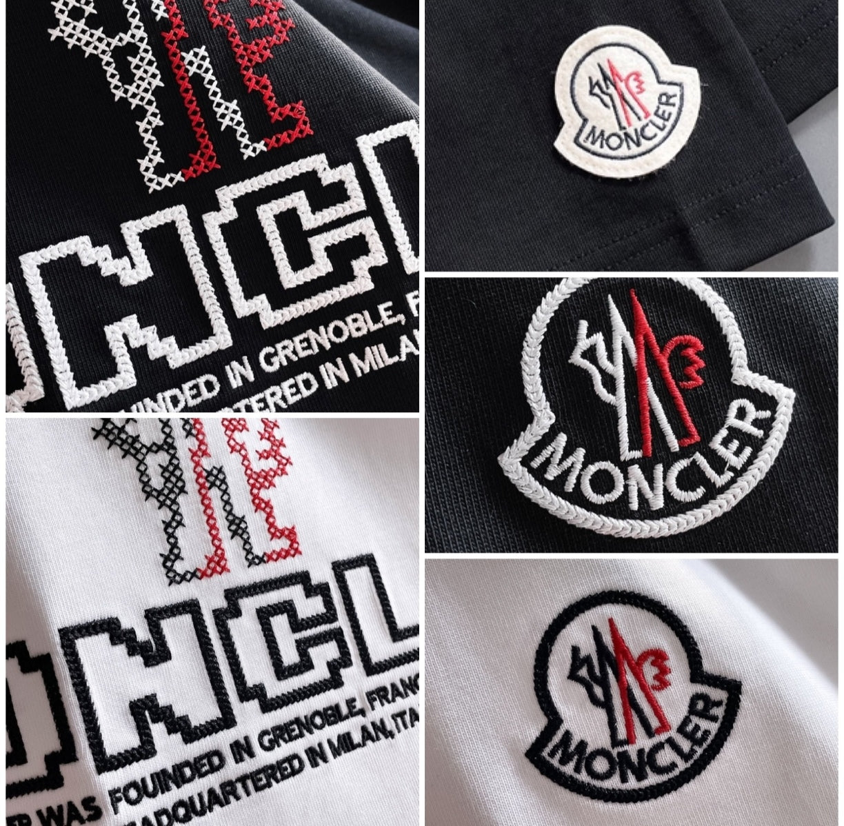 Tee-shirt MONCLER blanc & noir