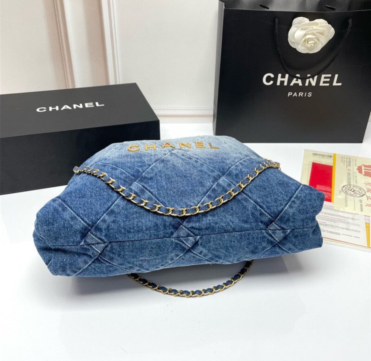Sac à main en jean CHANEL