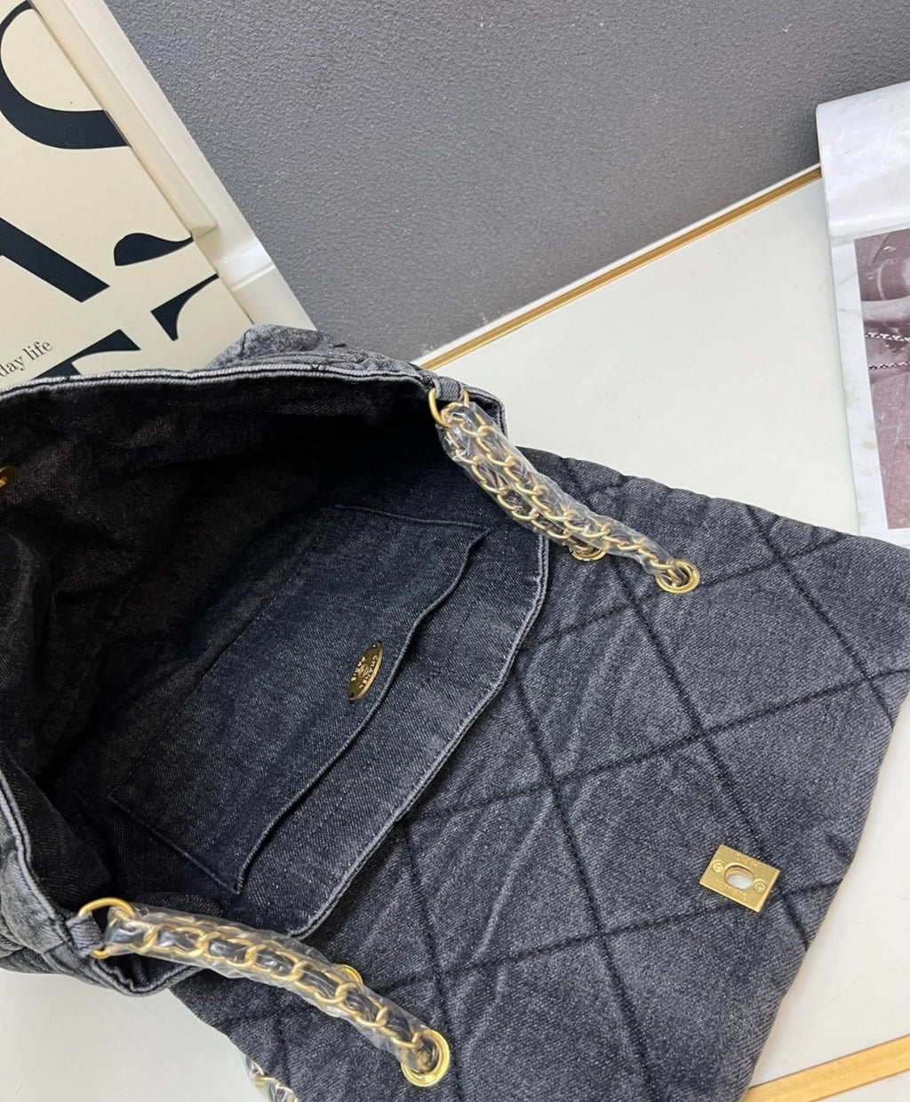 Sac à main en jean CHANEL