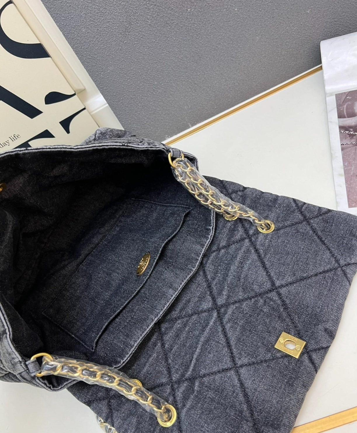 Sac à main en jean CHANEL